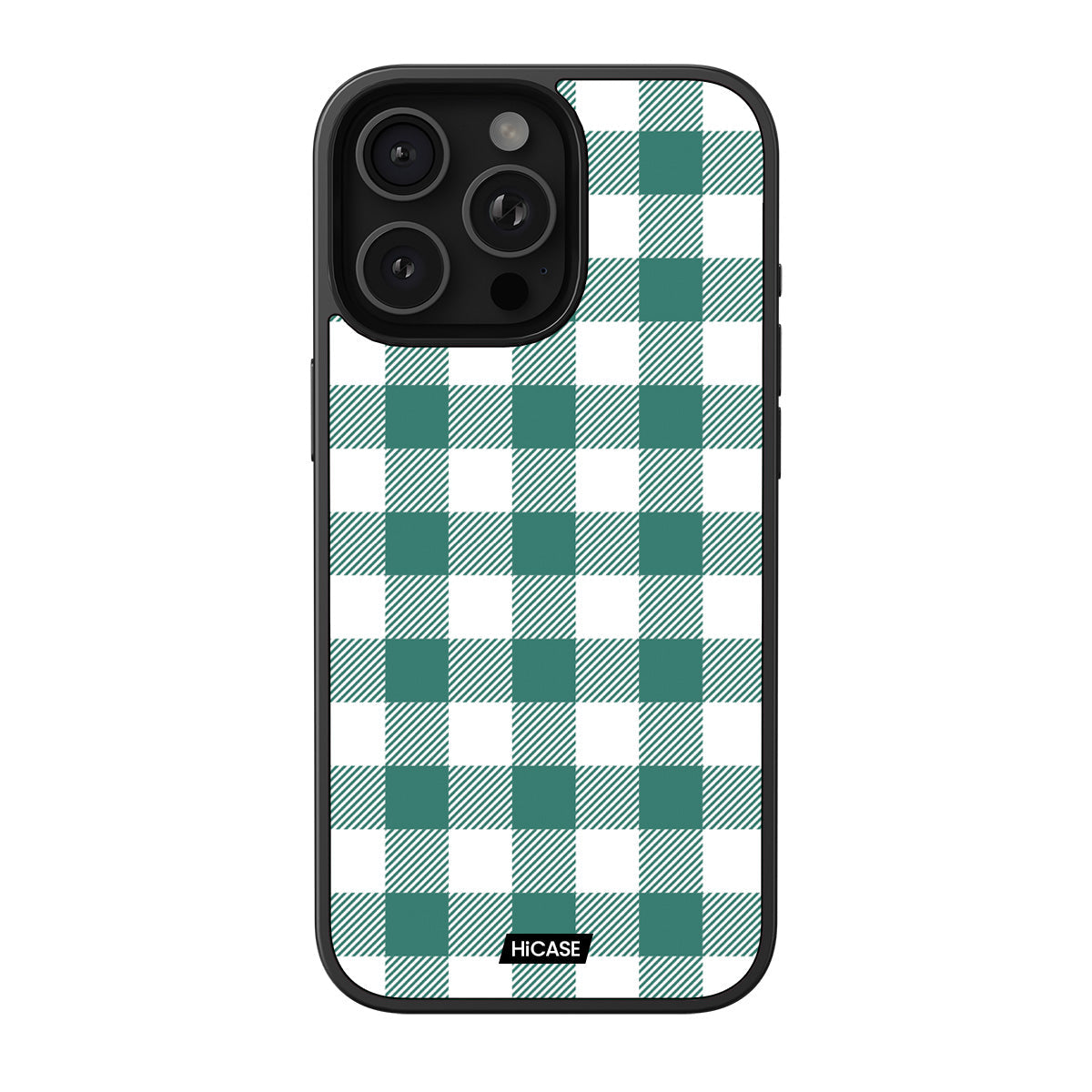Green Checkered Chic iPhoneCase