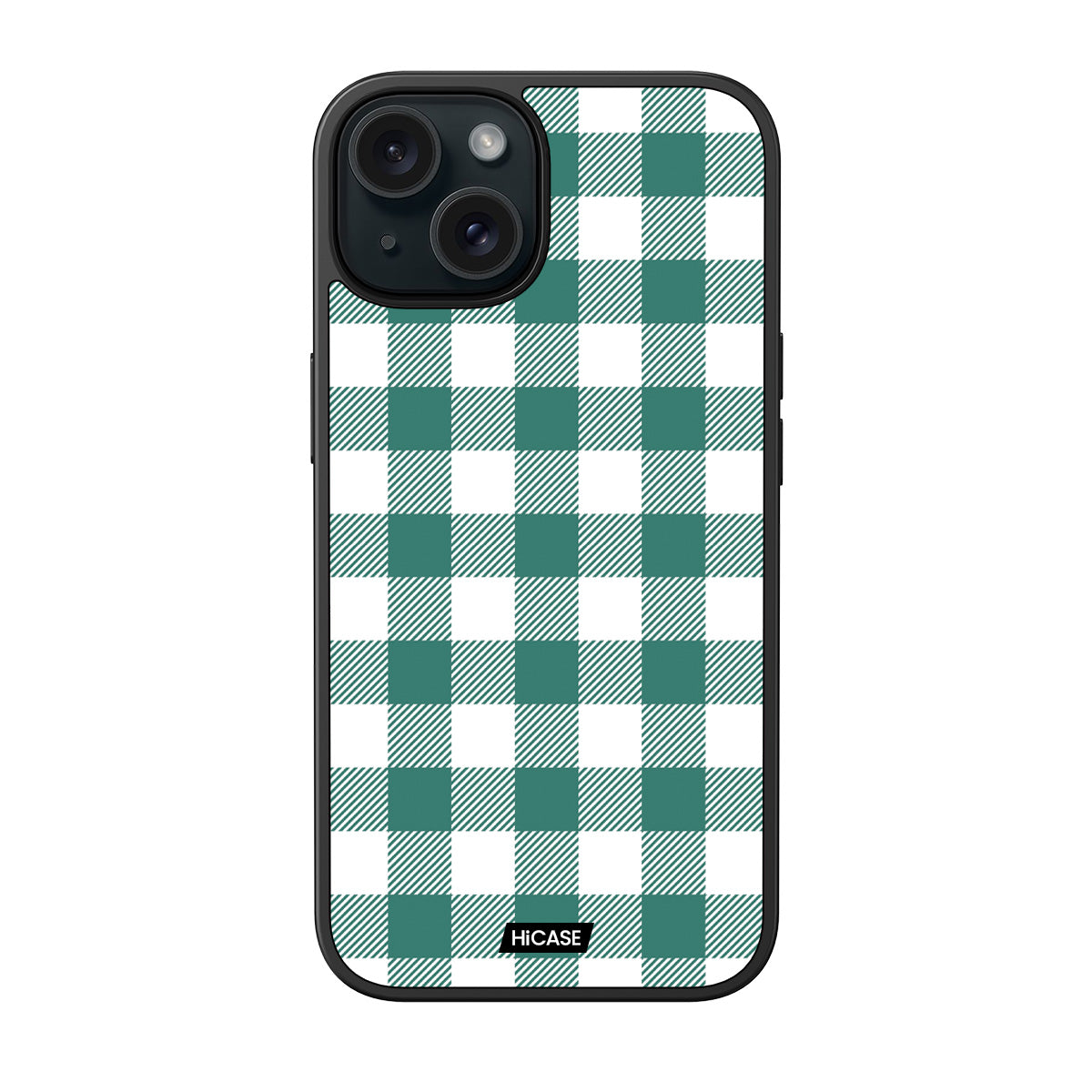 Green Checkered Chic iPhone 13 Case