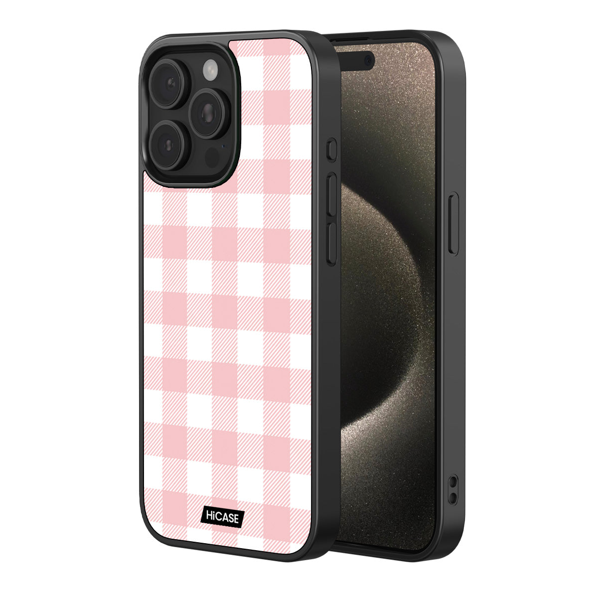 Pink Gingham iPhone 15 Pro Max Case