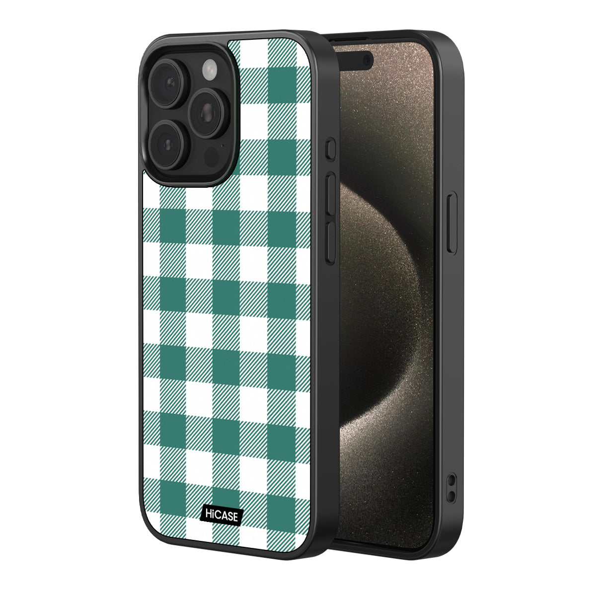 Green Checkered Chic iPhone 15 Pro Max Case