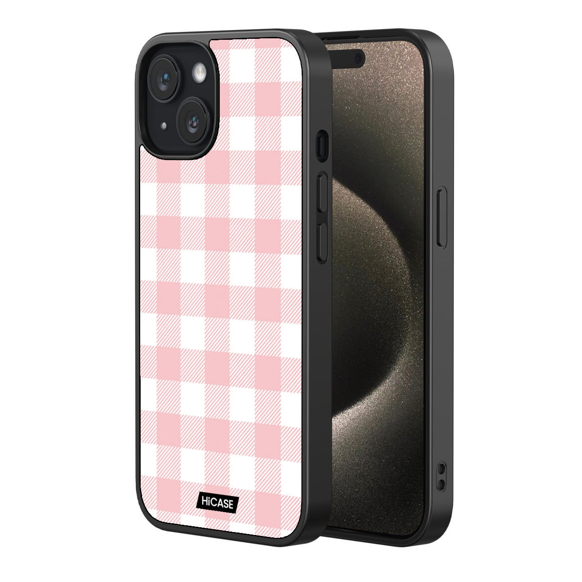 Pink Gingham iPhone 14 Case