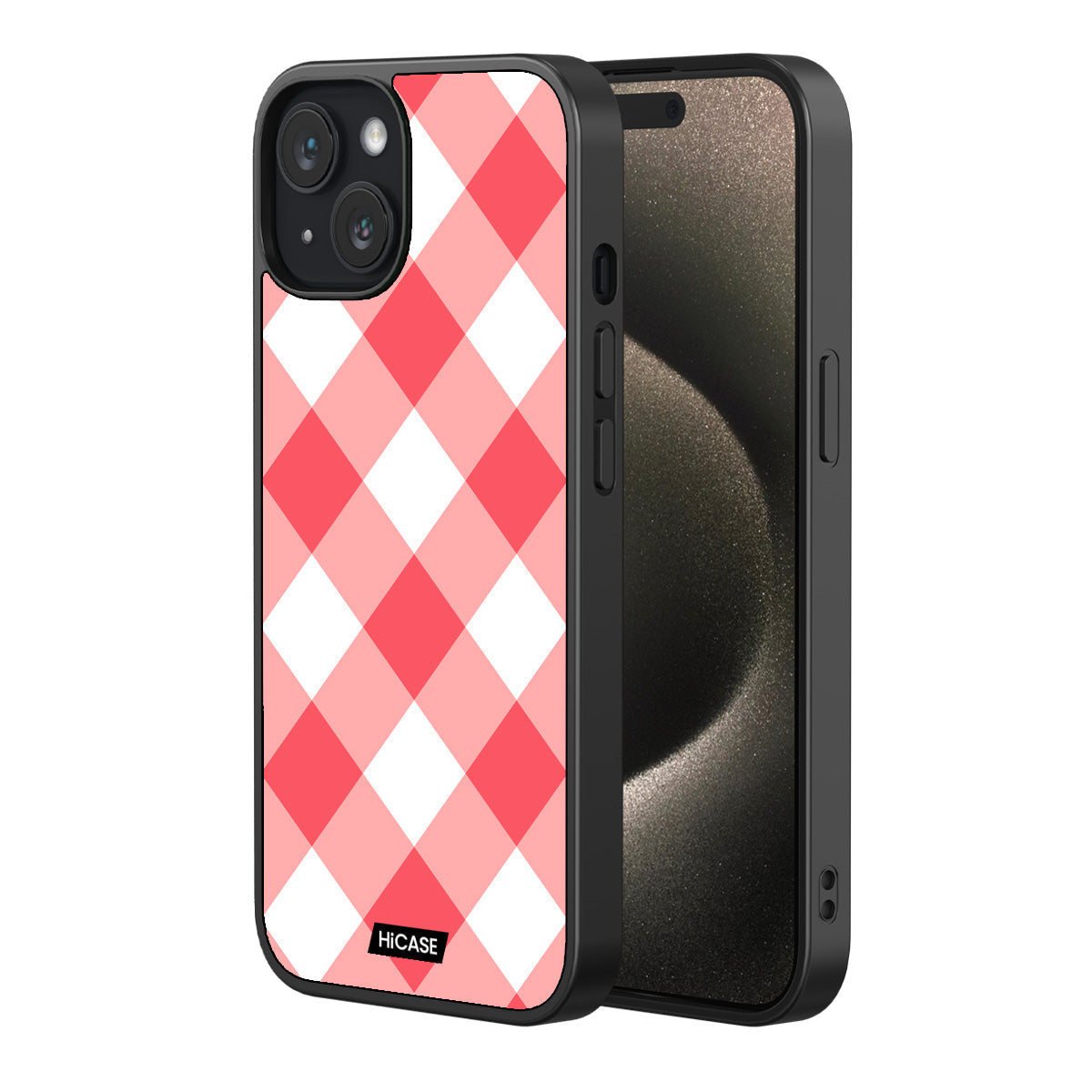 Coral Argyle iPhone 14 Plus Case